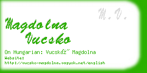 magdolna vucsko business card